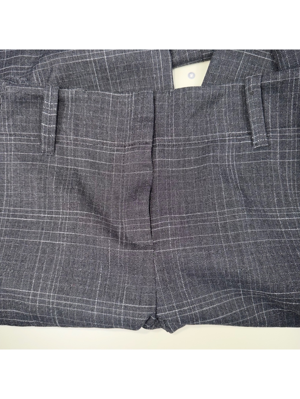 New York & Company Stretch Gray Plaid Wide Leg Dress Pants Women’s Size 4 Tall - Picture 4 of 7